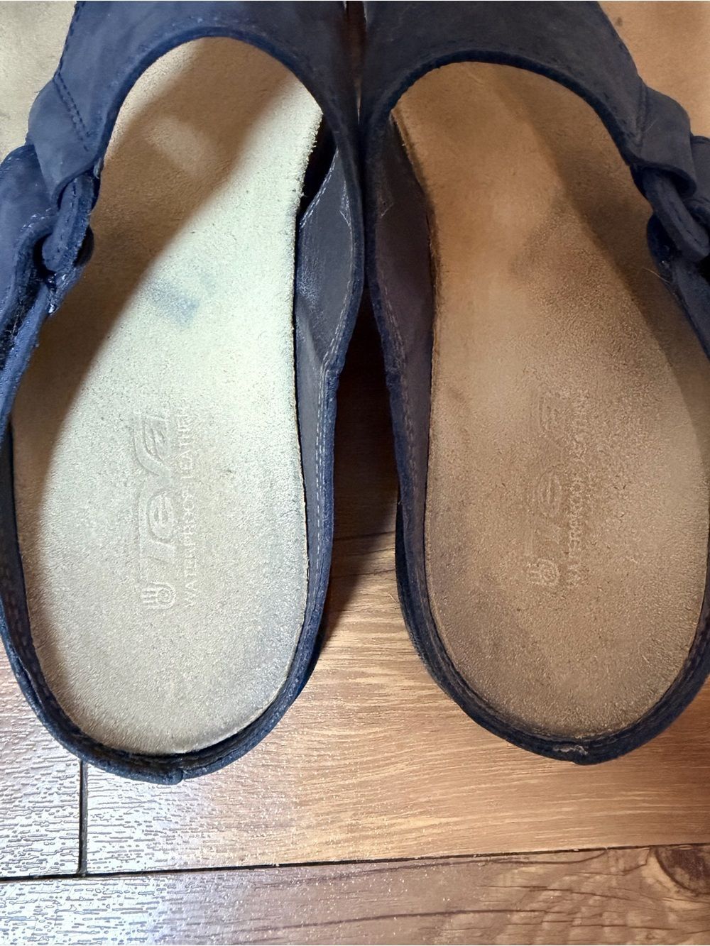 Teva Womens Cork Thong Sandals Size 10 Navy Blue Suede Flip Flops - Picture 5 of 12